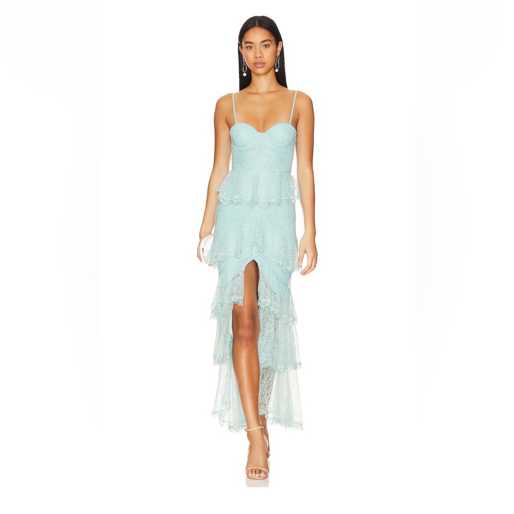 Majorelle | Zelda Fitz Gown in Sky Blue